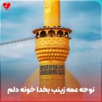 دانلود نوحه عمه زینب بخدا خونه دلم + متن مداحی